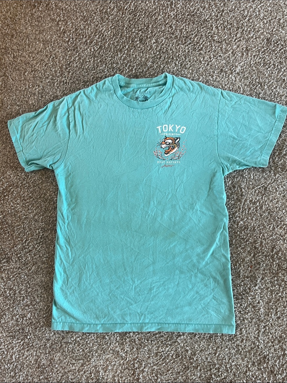 riot society Turquoise 'Tokyo' Graphic Tee